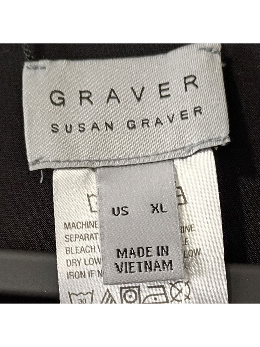 Susan Graver Black and Tan Long line Open Front Topper Jacket - Picture 6 of 7